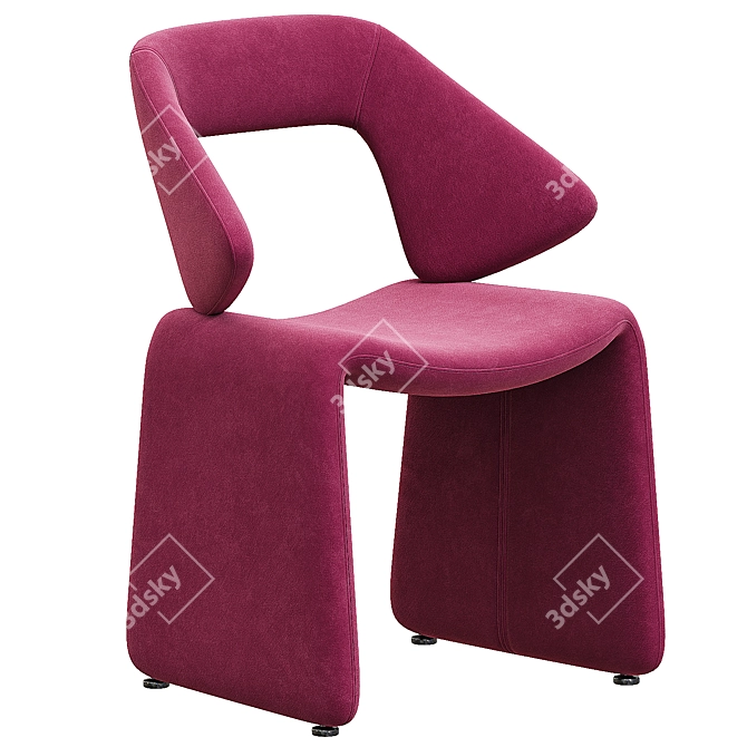 Modern Design Suit Chair in Purple 3D model image 1