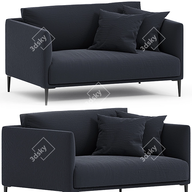 Vintage 2P Oscar Design Sofa 3D model image 1