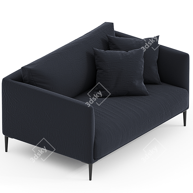 Vintage 2P Oscar Design Sofa 3D model image 3