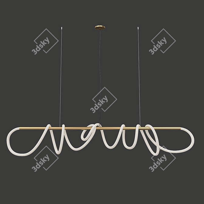 Elegant Luke Pendant Chandeliers, Set 3D model image 5