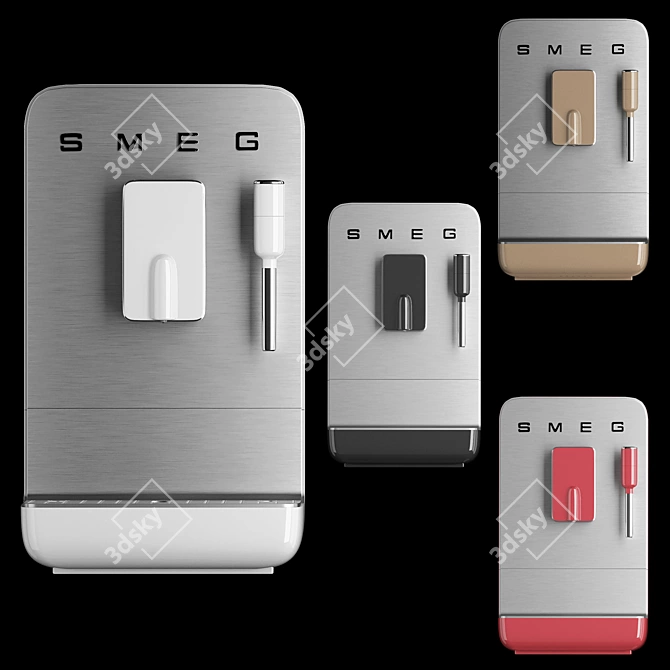 Elegant Smeg Coffee Machine Model 3D model image 7