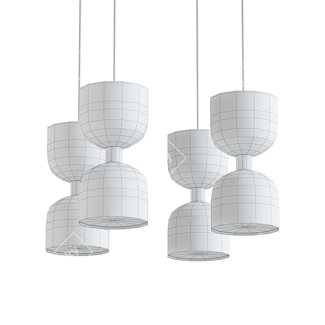 Modern Black Ceiling Lamp CLESSIDRA 3D model image 2