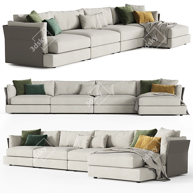 Modular Groovy Sofa by LEMA 3D model image 1