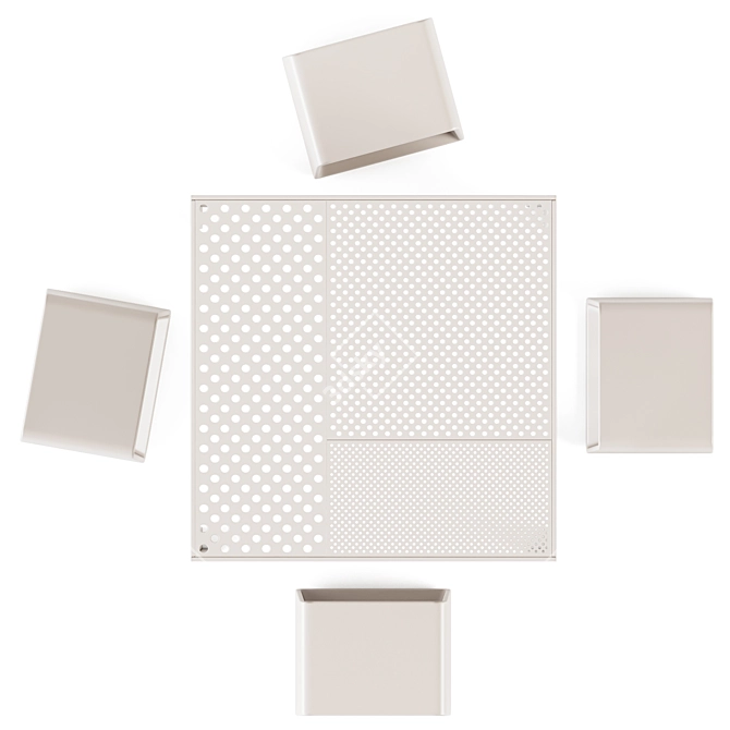  Areal Table & Low Stool 3D model image 2