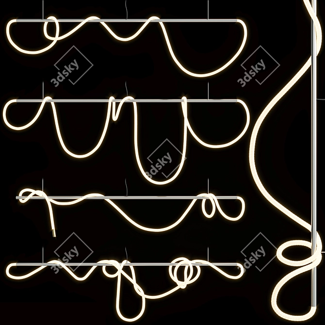 Linear Tracer Bar 8ft Lamp 3D model image 2