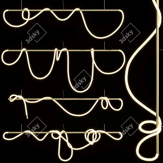 Linear Tracer Bar 8ft Lamp 3D model image 6