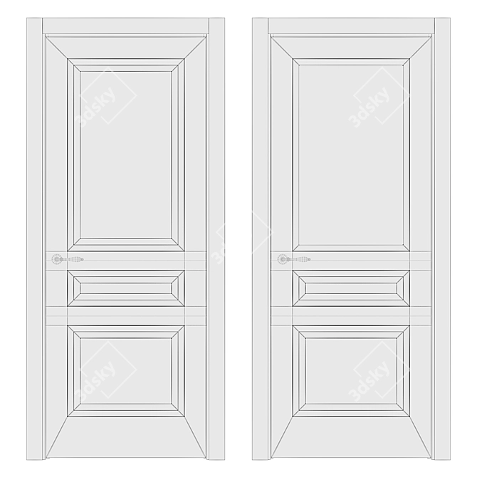  Verona Collection White Doors 3D model image 3