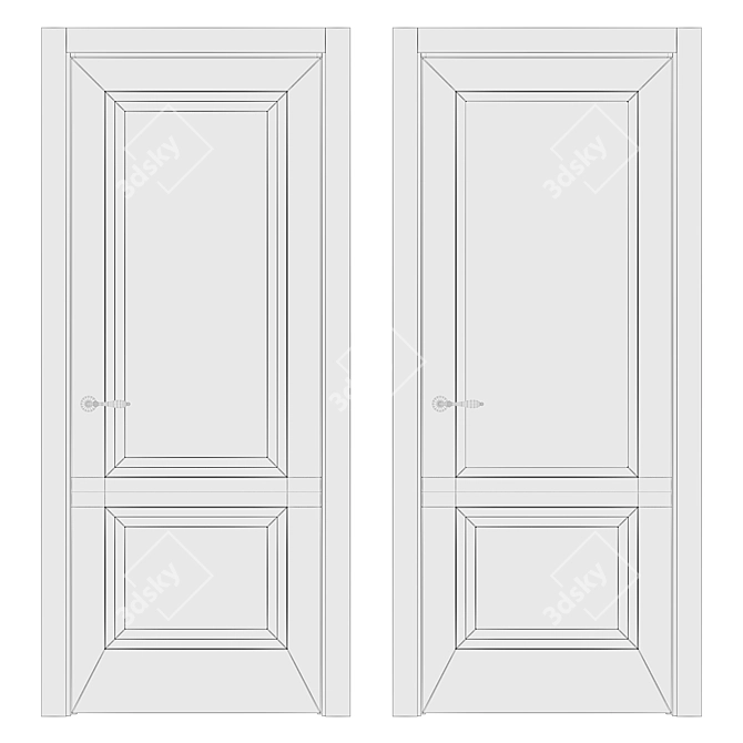 Contemporary DORIAN Doors VERONA 3D model image 3