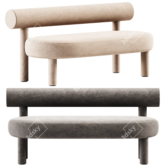 Modern Gropius CS1 Sofa: Noom 3D model image 1