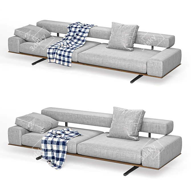 Flexform Wing 2-Seater Sofa 3D model image 1