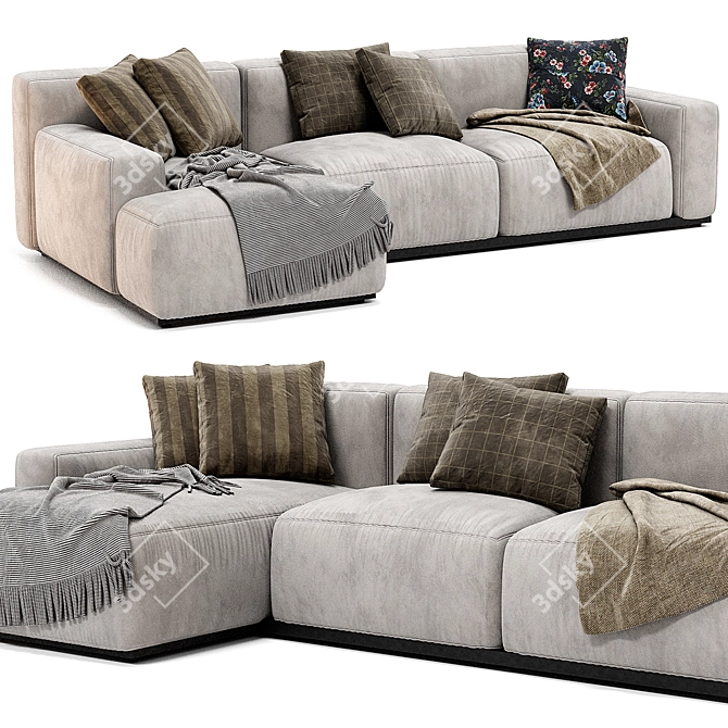 Modern Chaise Longue Sofa Model 3D model image 1