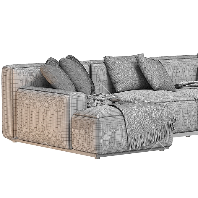 Modern Chaise Longue Sofa Model 3D model image 4