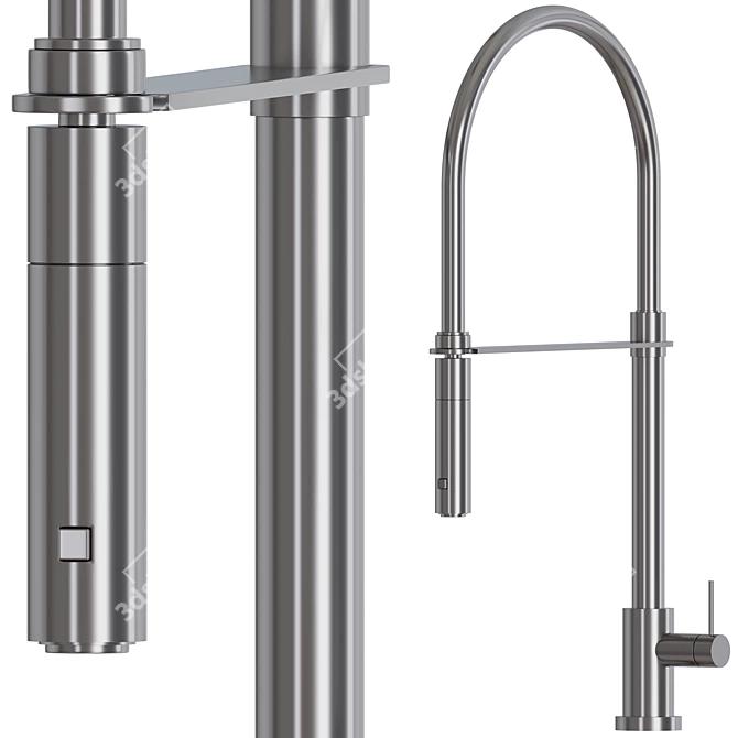 Multimaterial Kitchen Faucet 04 3D model image 2