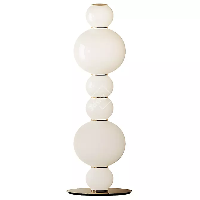 PEARLS DOUBLE Glass LED Table Lamp 3D model image 3