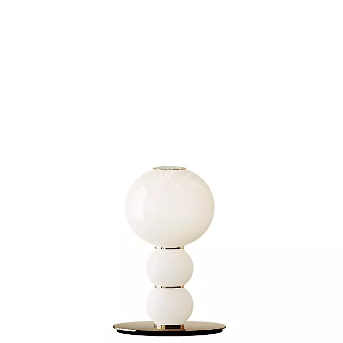 PEARLS DOUBLE Glass LED Table Lamp 3D model image 4