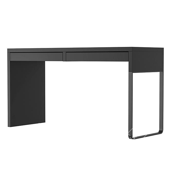 IKEA MICKE Writing Desk Oak 3D model image 3