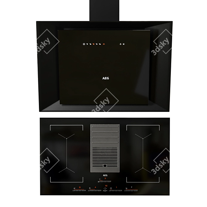 Complete AEG Kitchen Appliance Set 3D model image 3