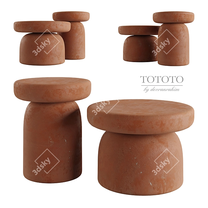 Modern Tototo Coffee Table Miniforms 3D model image 5