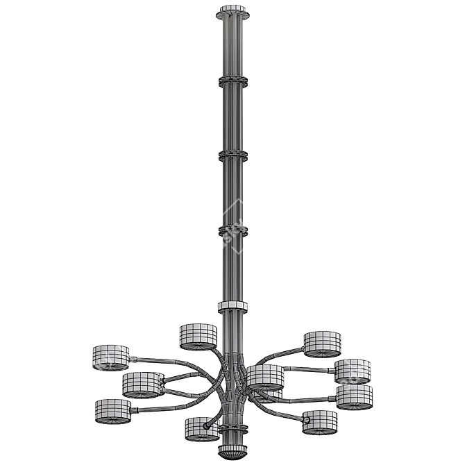 Elegant Modern Ceiling Lamp Taif 3D model image 2