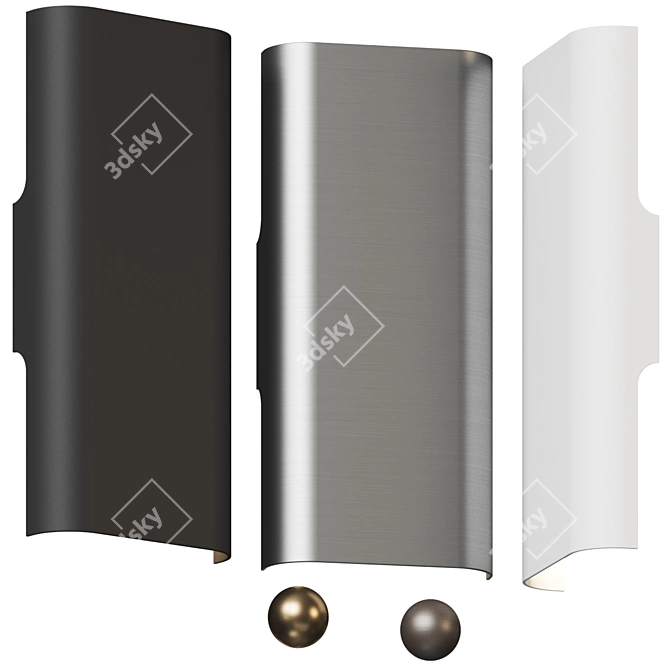 Minimalist LED Wall Sconce 3D model image 1