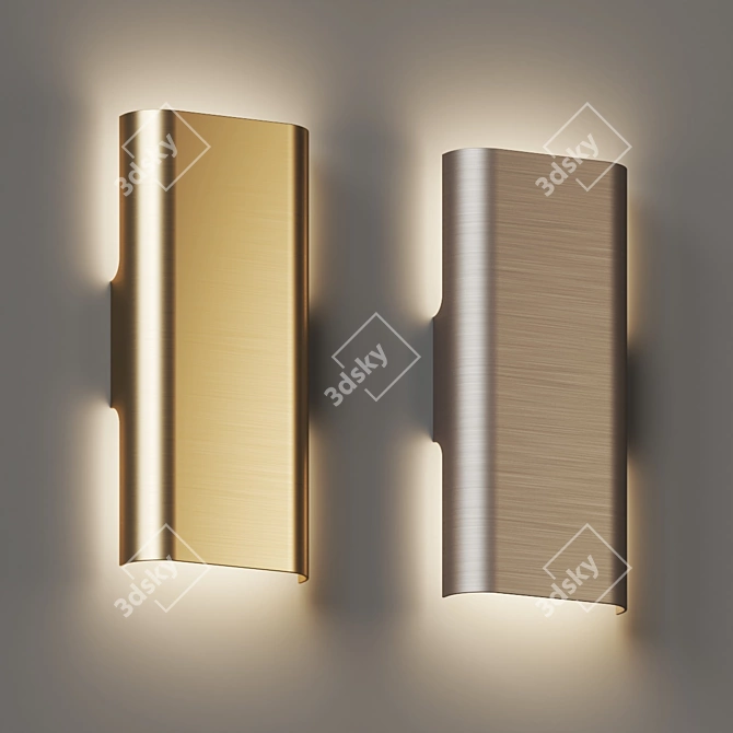 Minimalist LED Wall Sconce 3D model image 2