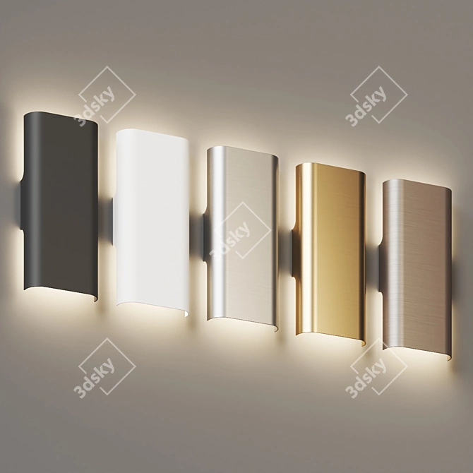 Minimalist LED Wall Sconce 3D model image 4