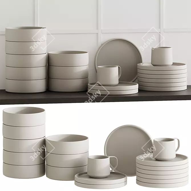 Kitchen Utensil Set Organizer Stand 3D model image 1