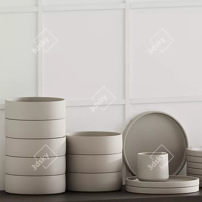 Kitchen Utensil Set Organizer Stand 3D model image 2