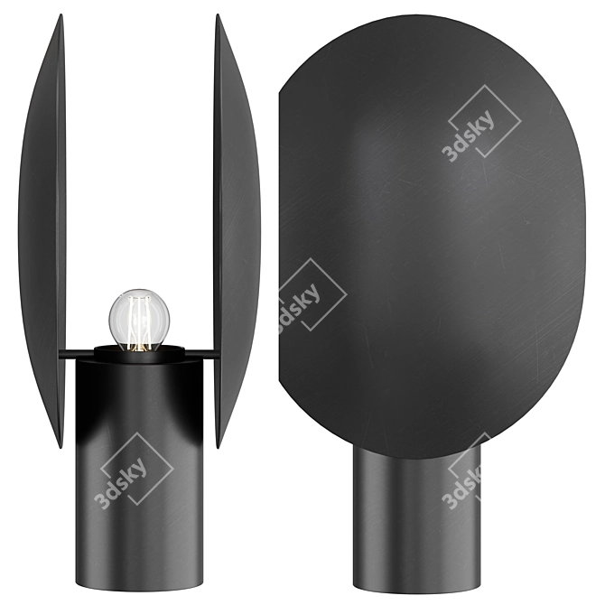 Modern Clam Table Lamp 3D model image 2