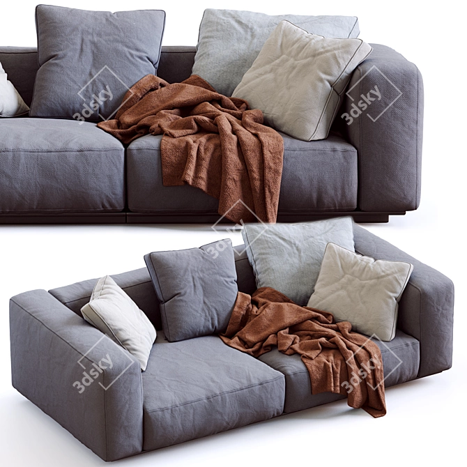 Luxury Flexform Sofa Grandemare 2013 3D model image 3