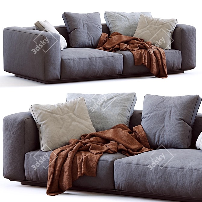 Luxury Flexform Sofa Grandemare 2013 3D model image 4