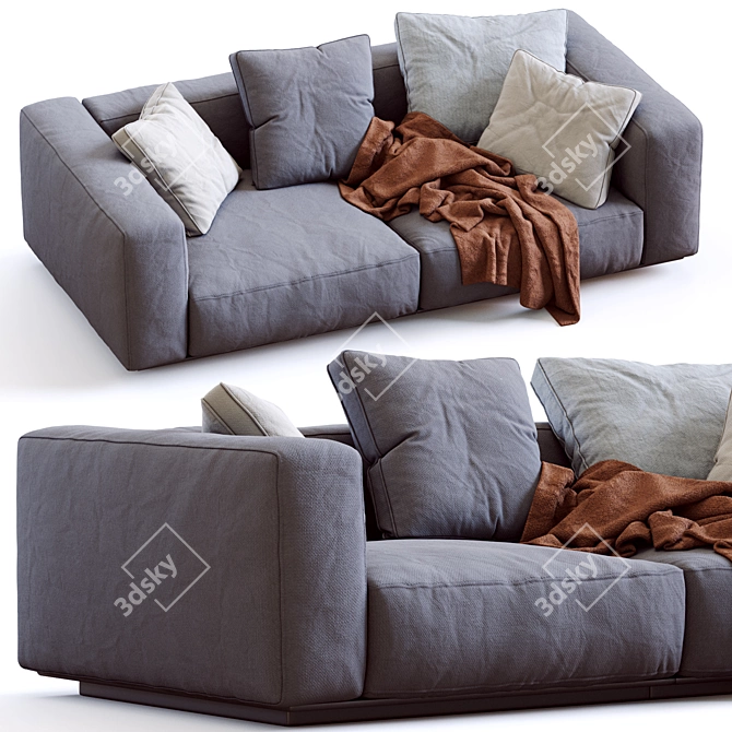Luxury Flexform Sofa Grandemare 2013 3D model image 5