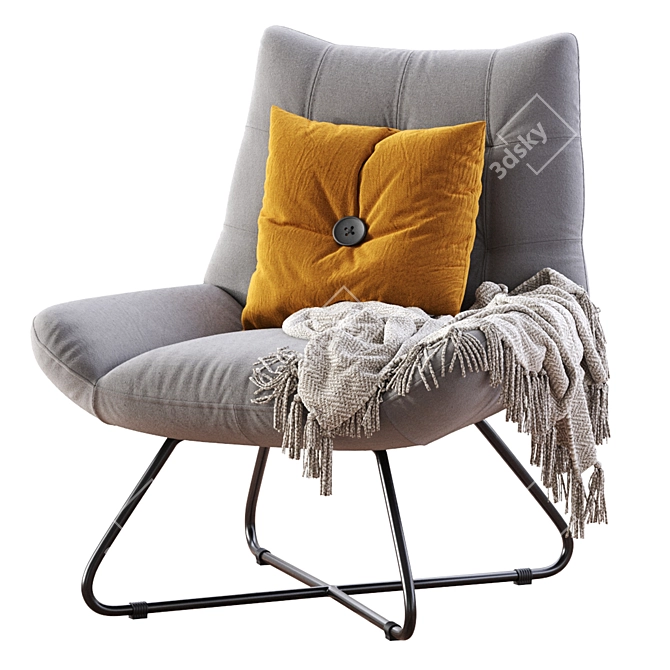 Modern Lounge Chair Open Road 3D model image 1