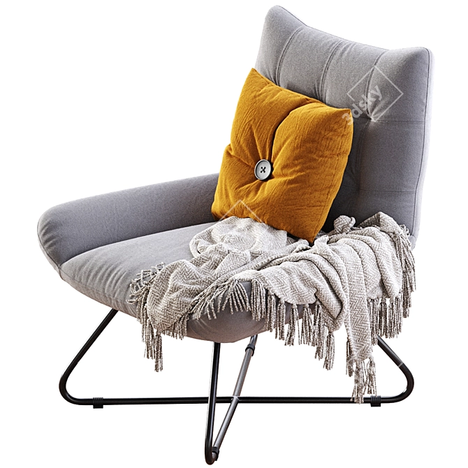 Modern Lounge Chair Open Road 3D model image 2