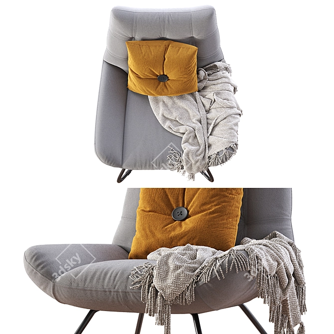 Modern Lounge Chair Open Road 3D model image 6