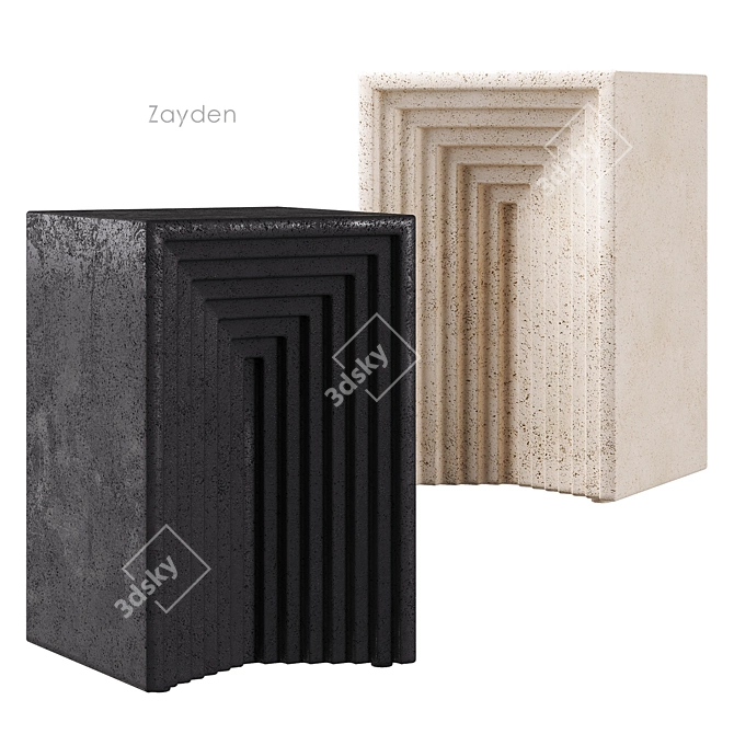 Title: Modern Zayden Side Table Elegance 3D model image 4
