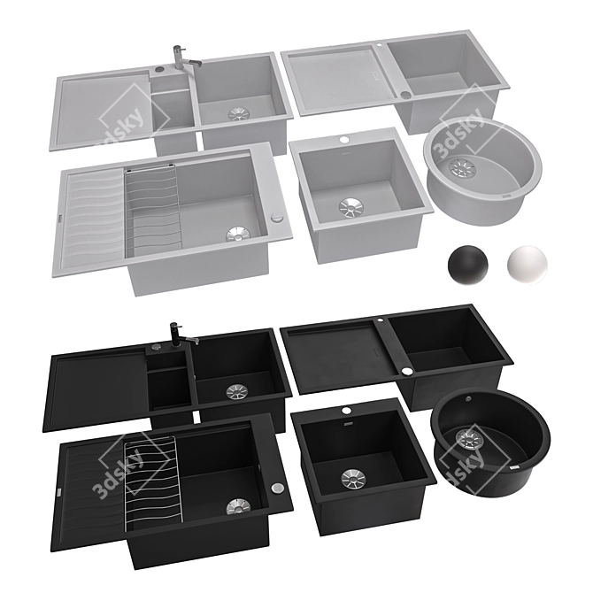 Versatile BLANCO Sink Set 3D model image 1