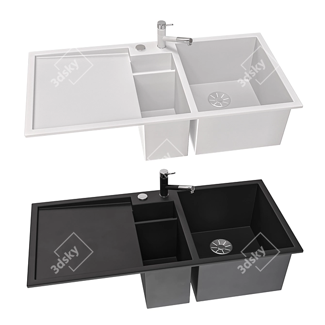 Versatile BLANCO Sink Set 3D model image 2
