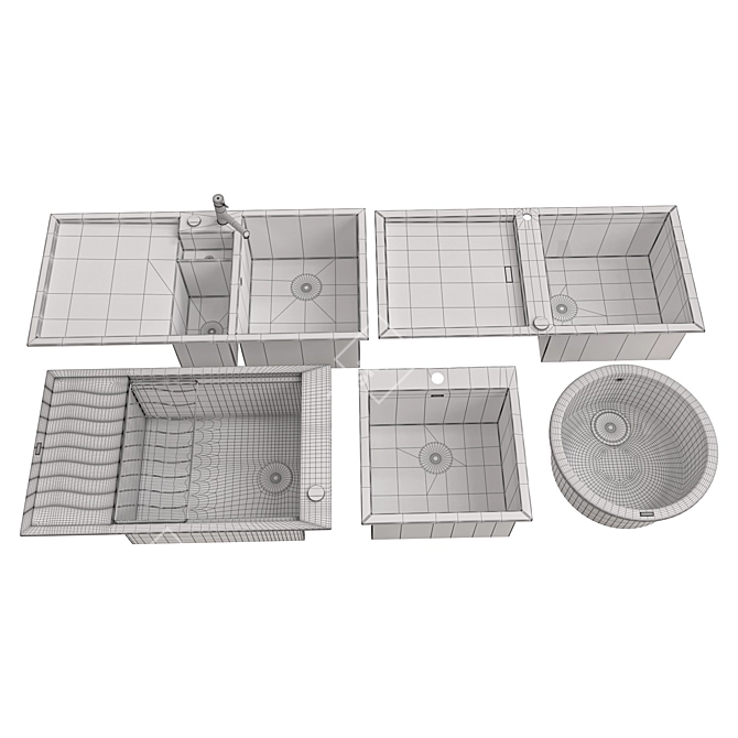 Versatile BLANCO Sink Set 3D model image 4