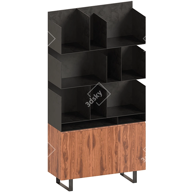 Modern Steel Bookcase by REDA 3D model image 1