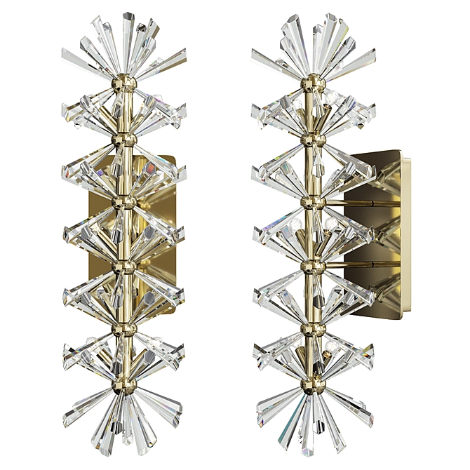 Elegant Lily Wall Sconce 3D model image 1