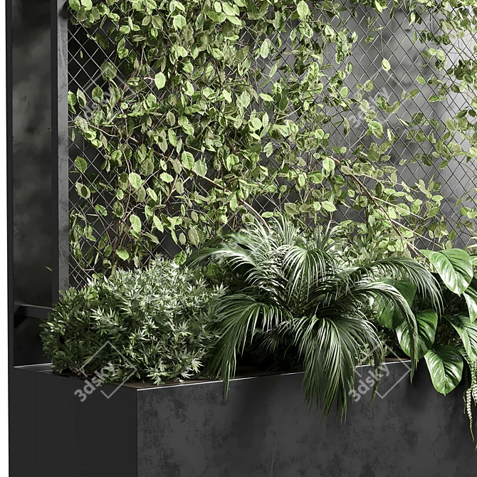 Vertical Garden Box with Ivy 3D model image 2