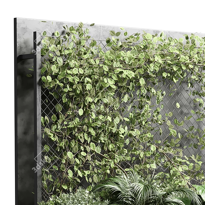 Vertical Garden Box with Ivy 3D model image 3