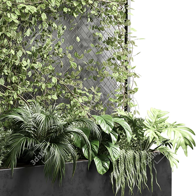 Vertical Garden Box with Ivy 3D model image 4