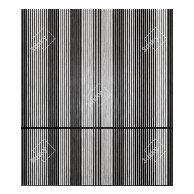 Sleek Wardrobe with Lighting 3D model image 3