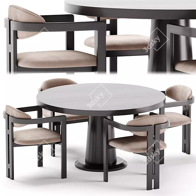Modern Dining Set - Liang & Eimil 3D model image 2