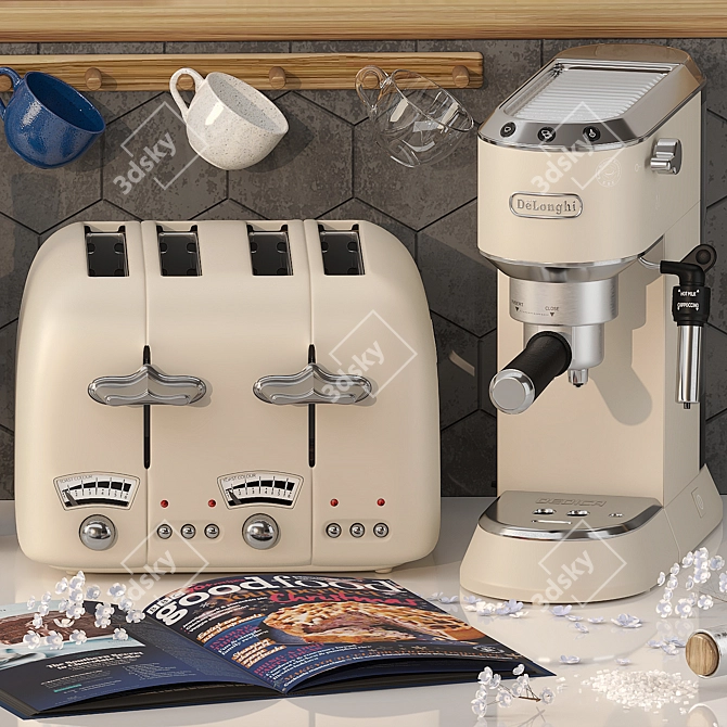 Modern Kitchen Accessories Set, 3D 3D model image 5