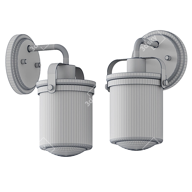 Stylish Georgetown 1-Light Sconce 3D model image 2