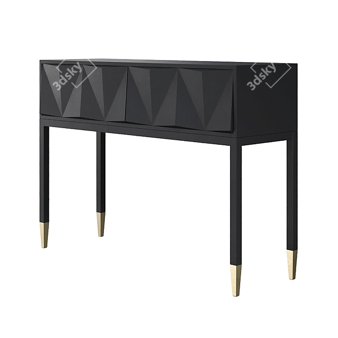 Modern Console with Hudkoff Agreste Facades 3D model image 2