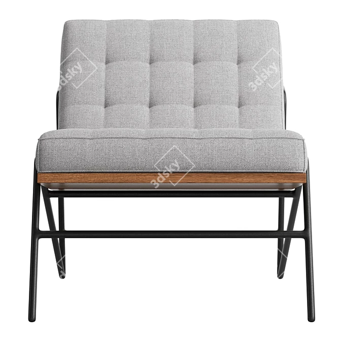 Modern Marled Lounge Chair 3D model image 2